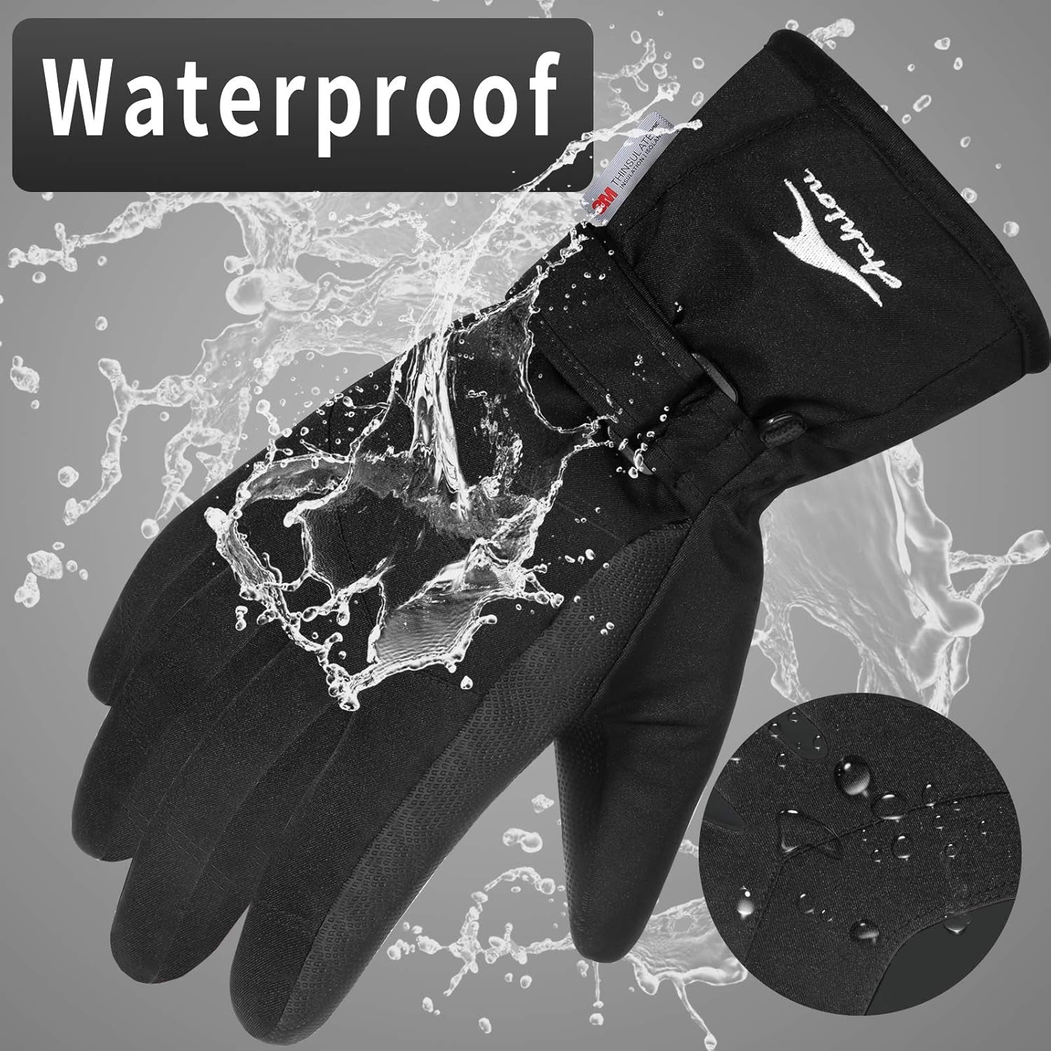 Ski Snow Gloves Winter Warm 3M Thinsulate Waterproof Touchscreen Men Women